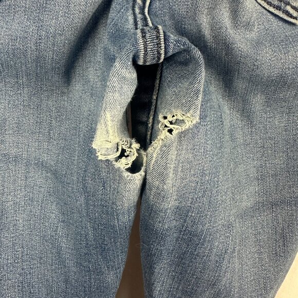 Levis Womens 529 Curvy Bootcut Jeans W27 L30 Medium Wash Distressed Denim - Picture 3 of 10